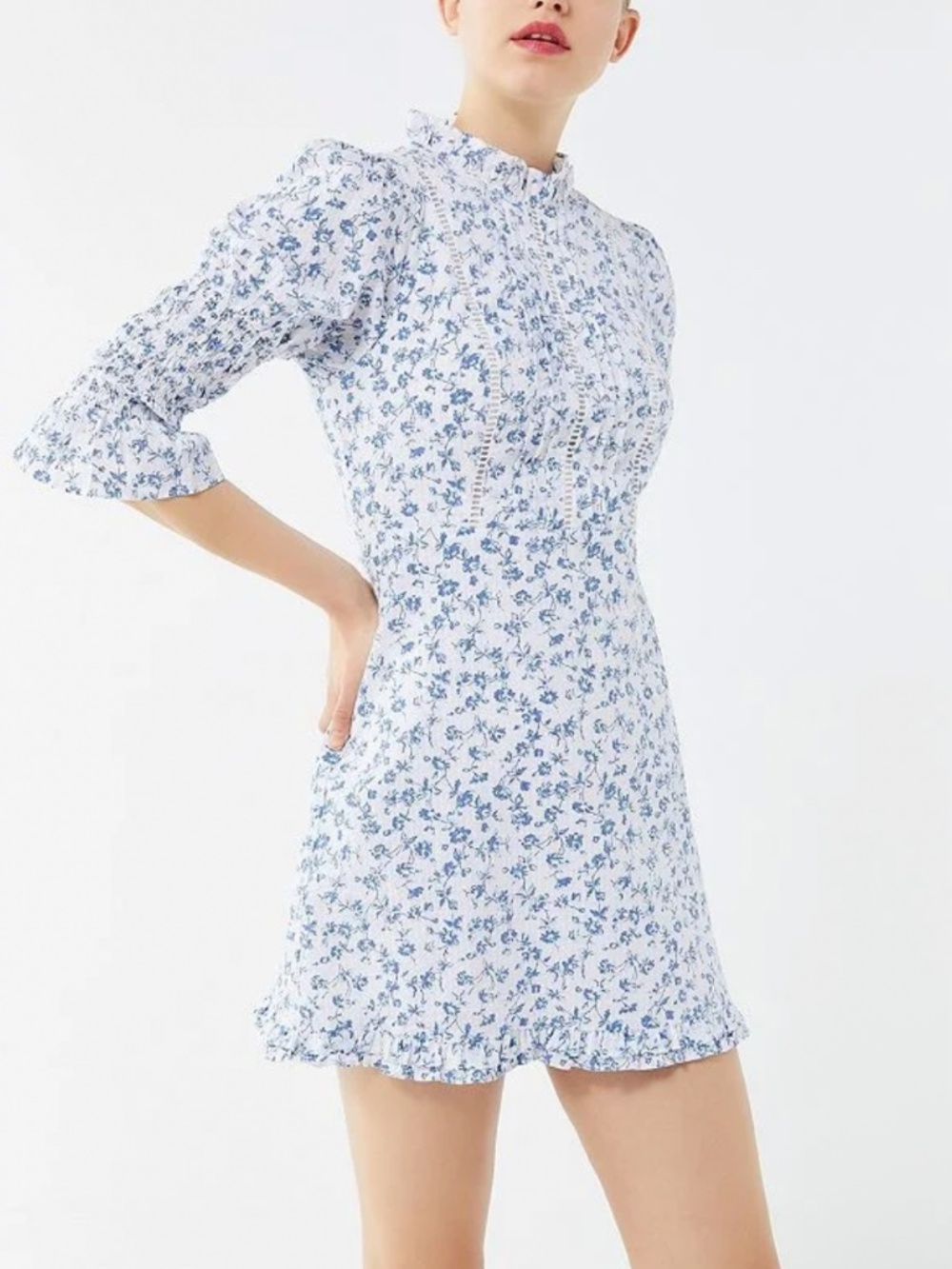 Laura Ashley X UO Maisy mockneck mini dress